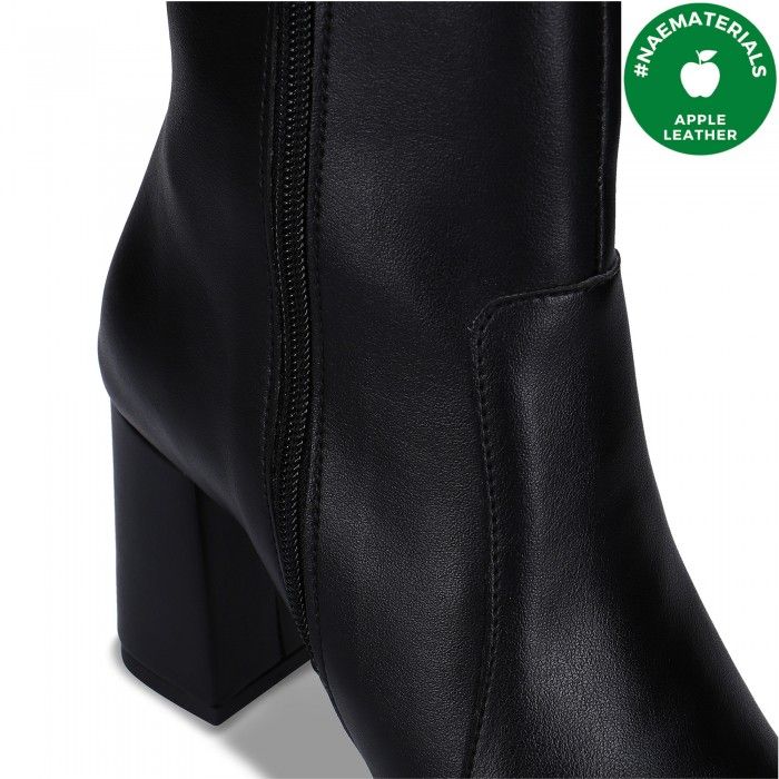 Nae Vegan Shoes - Iona Black High Heel Knee Boots
