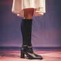 Nae Vegan Shoes - Iona Black High Heel Knee Boots, image no.2