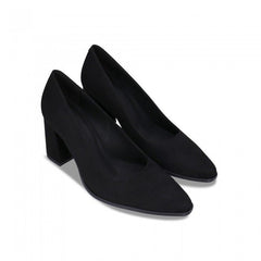 Vane Black Vegan Pump Shoes Heel