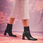 Nae Vegan Shoes - Lydia Black Vegan Heeled Ankle Boots, image no.2