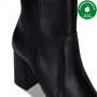 Nae Vegan Shoes - Lydia Black Vegan Heeled Ankle Boots, image no.3