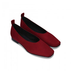 Melita Bordeaux Vegan Ballerina Flat Heel