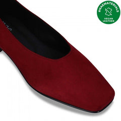 Melita Bordeaux Vegan Ballerina Flat Heel