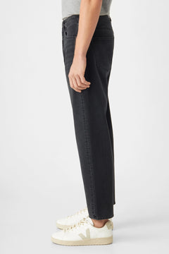 Rise Relaxed Tapered Basic Jeans Black
