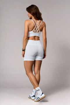 Ether Biker Shorts White