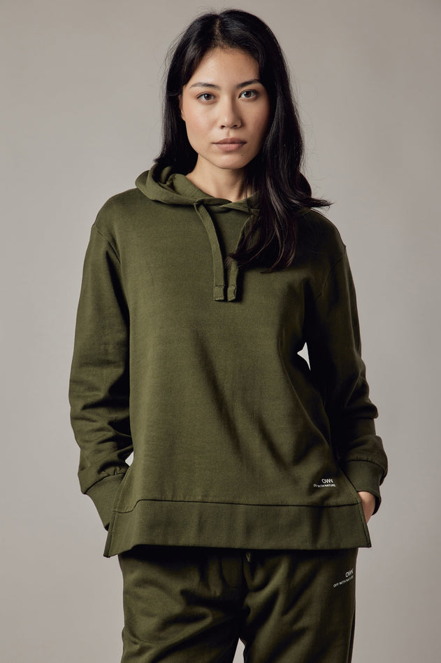 Women's Hoodie With Side Slits