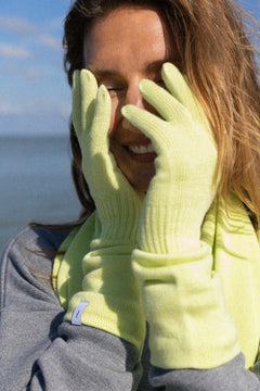 Via Merino Wool Gloves Limone