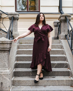 Annika Dress Merlot Red