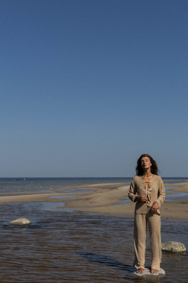 Sole Linen Cardigan Sand