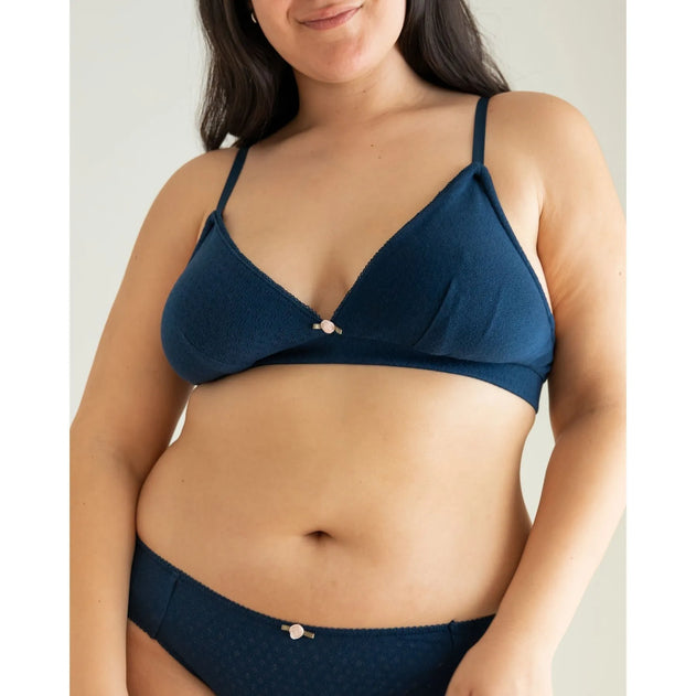 Clotsy Brand Organic Cotton Bra Marine