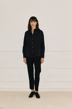 Stand up collar shirt black