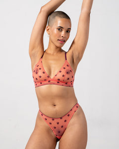 Mesh Thong Coral/Cherry