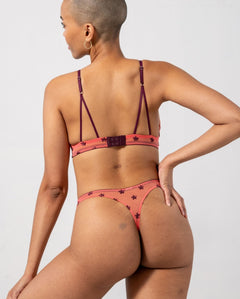 Mesh Thong Coral/Cherry