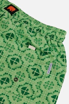 Men's Tiles Swim Shorts Aqua Green