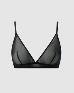 Mesh Triangle Bralette Black