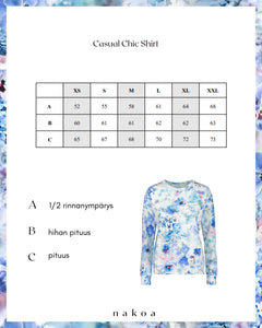 Casual Chic Print Shirt Lush Blue