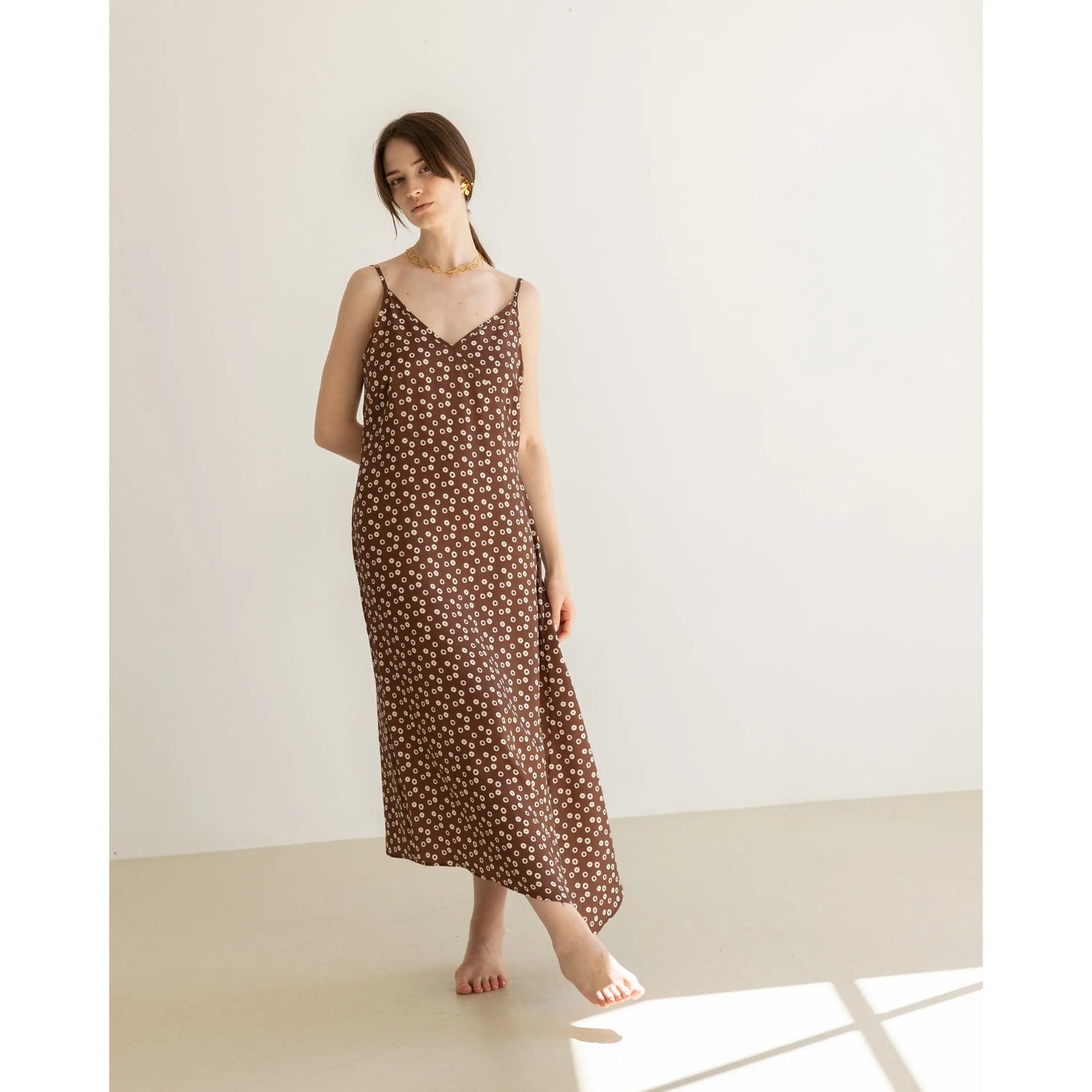 Famara Bubble Dress Brown