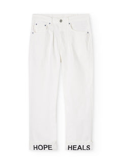Hope Heals Pleated Trousers White