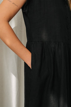 Wiese Linen Dress Black