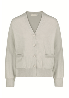 Airisto Knitted Cotton Cardigan Driftwood