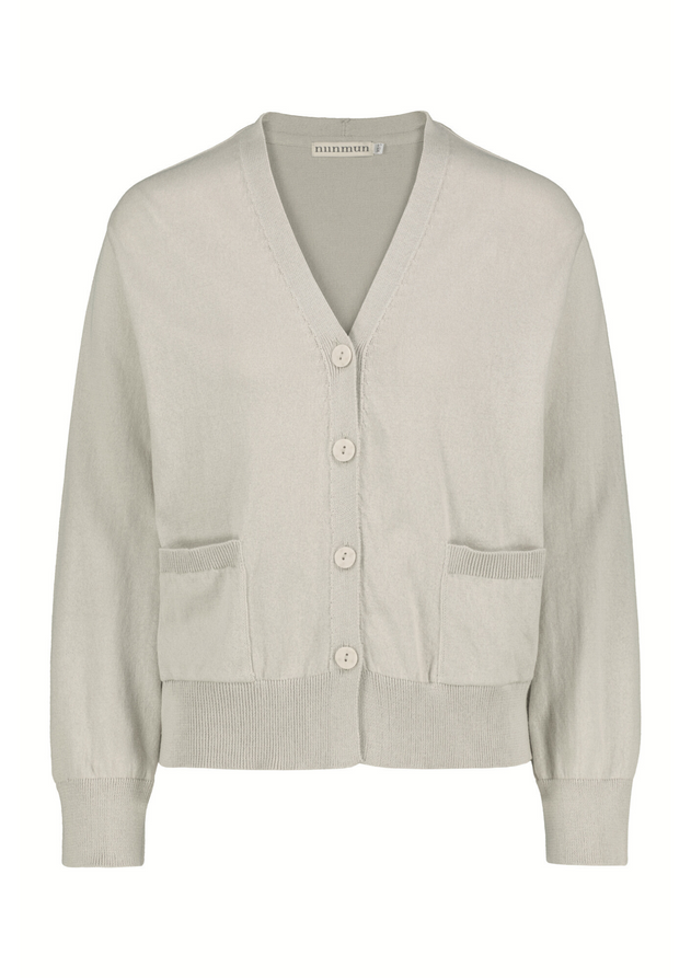 Airisto Knitted Cotton Cardigan Driftwood