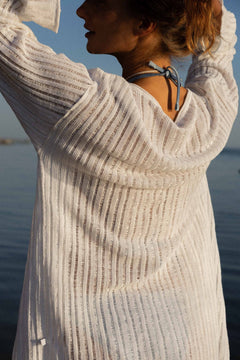 Sole Linen Cardigan White
