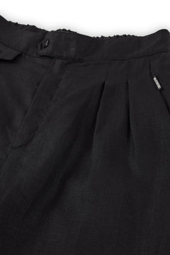 Bijoux Linen Pleated Trousers Black