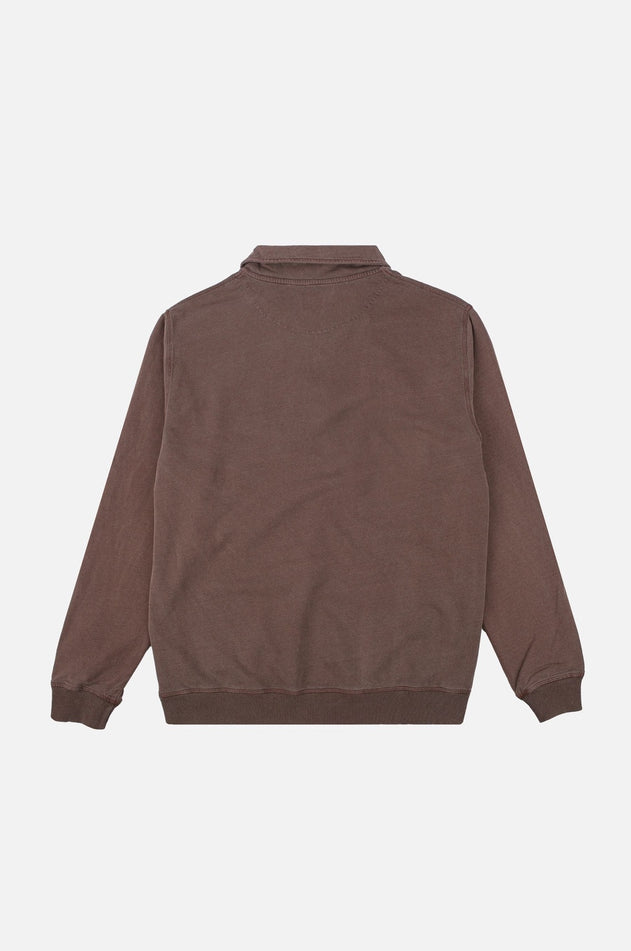 Sauce Pigment Quarter Zip Sweater Chestnut