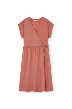Hira TENCEL™ Wrap Midi Dress in Pink