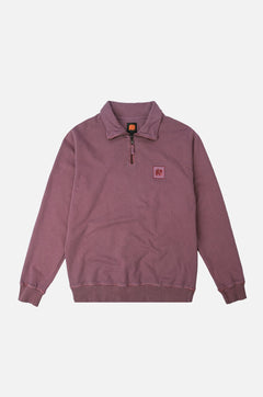 Men's Sauce Pigment Quarter Zip Sweater Garnacha Red