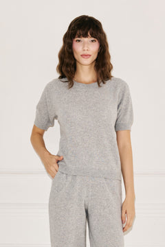Amelié short sleeve sweater grey