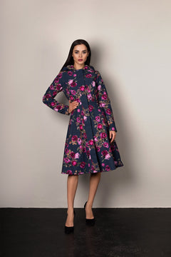 Fit and Flare Raincoat with Pleated Back Misty Rose