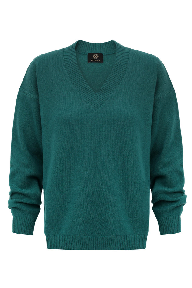 Emerald Green Cashmere Sweater NWOT Land's End Green Cashmere