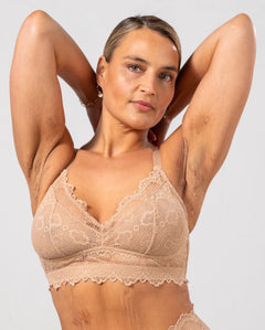 Lace Support Bra Warm Nude