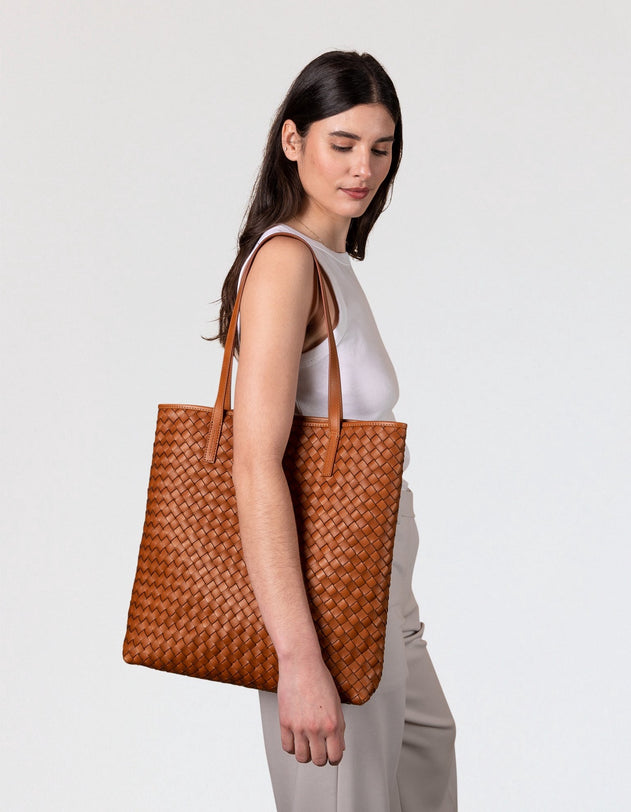 Georgia Woven Classic Leather Cognac