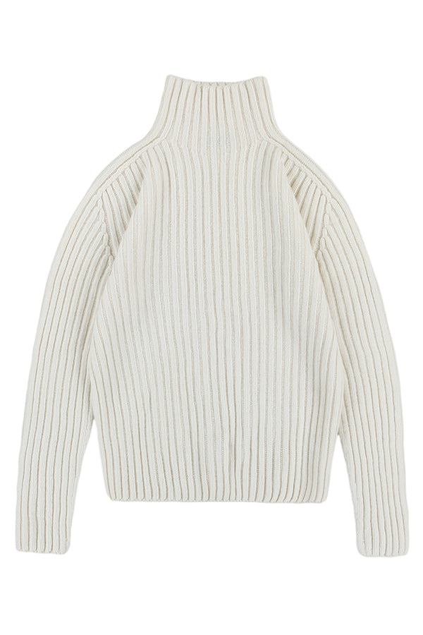 Utö Wool Sweater +length White