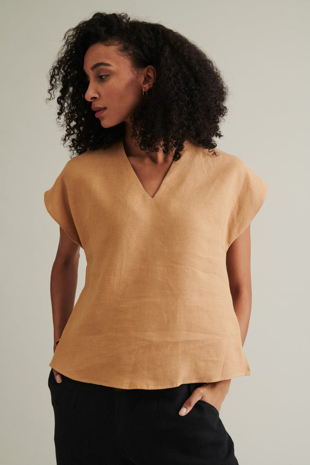 Väsby Linen Shirt Honey