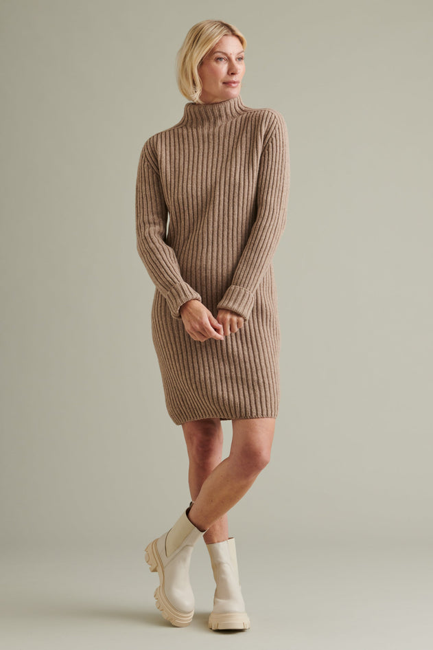 Utö Knitted Dress Short Brown