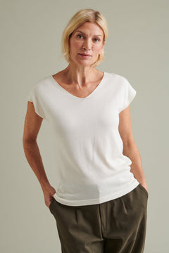 Karby Silk-Cotton T-Shirt White