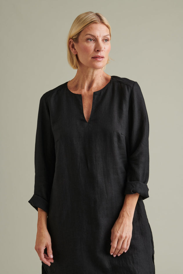 Rumar Linen Tunic Black