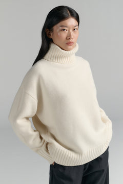 RHEA142 Heavy Merino-Cashmere Turtleneck Cream