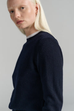 RHEA144 Merino-Cashmere Crew Navy