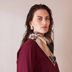Silk Scarf Japan Print