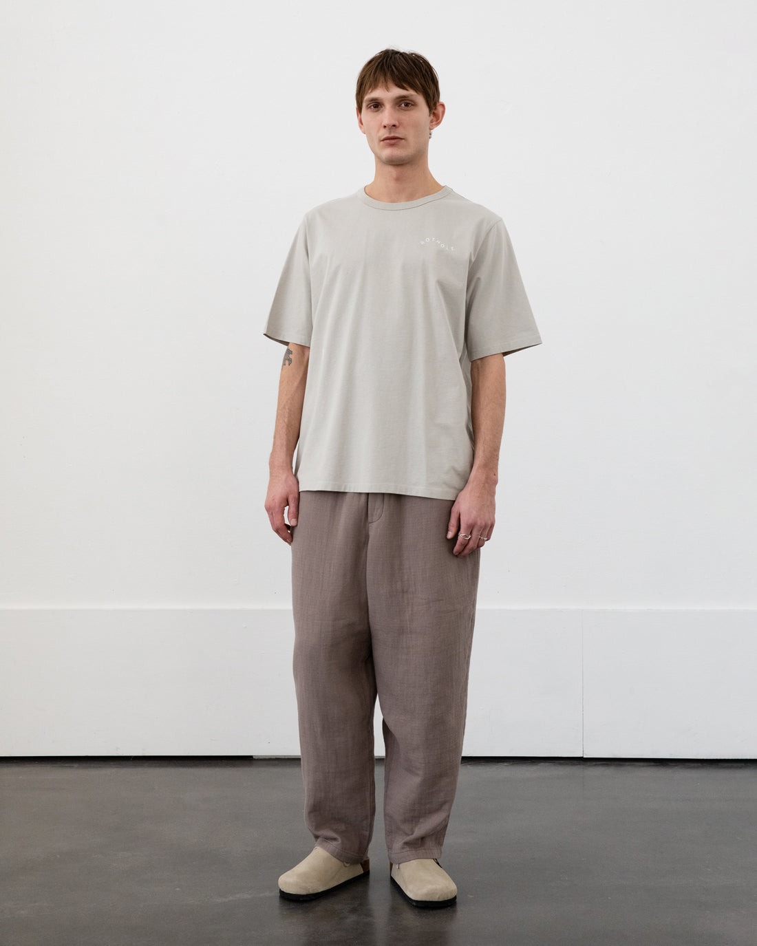 Wavy Logo T-shirt Washed Sand