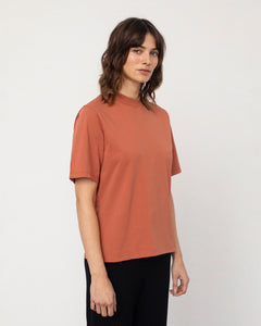 Unisex Big Collar T-shirt Dusty Red