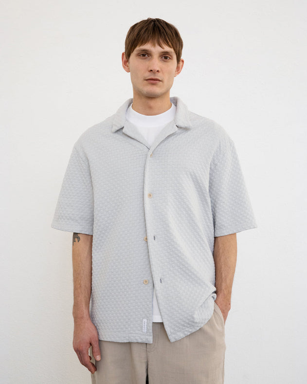 Knit Bowling Shirt Moonlight Grey