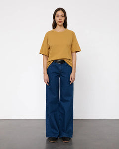 Unisex Waffle T-Shirt Mustard Yellow