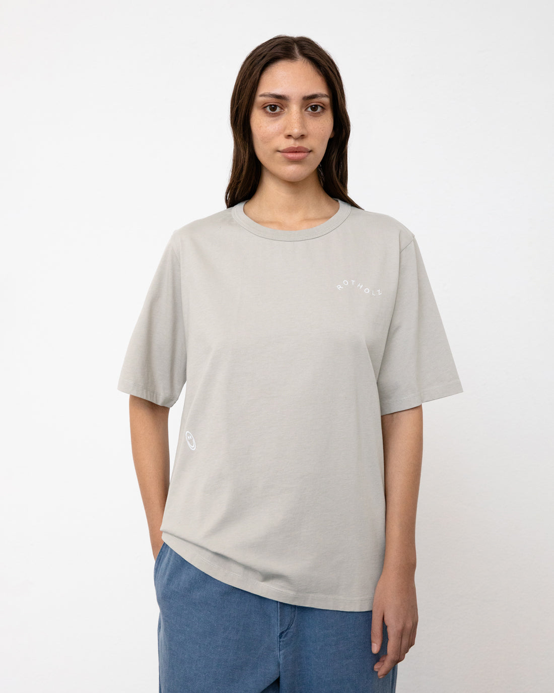 Unisex Wavy Logo T-Shirt Washed Sand