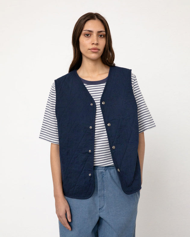 Unisex Light Quilt Vest Dark Navy