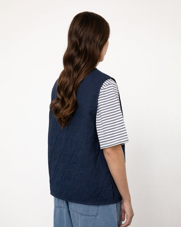 Unisex Light Quilt Vest Dark Navy